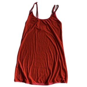 red velour vintage slip mini dress